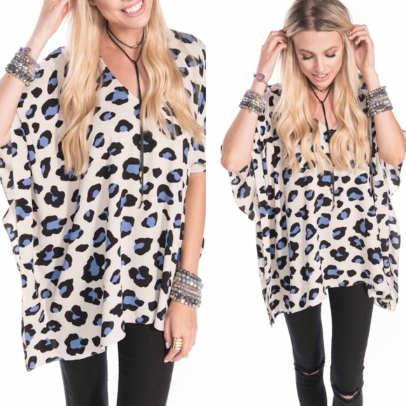 Buddy Love Tops - BuddyLove Powder Leopard North Tunic M/L Y3172